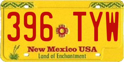NM license plate 396TYW