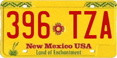 NM license plate 396TZA