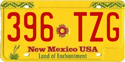 NM license plate 396TZG