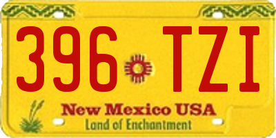 NM license plate 396TZI