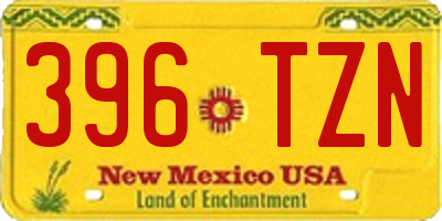 NM license plate 396TZN