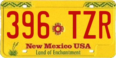 NM license plate 396TZR