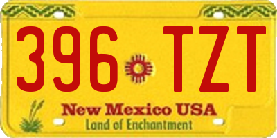 NM license plate 396TZT