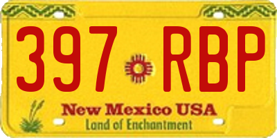 NM license plate 397RBP