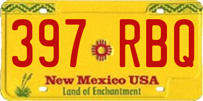 NM license plate 397RBQ