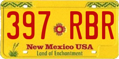 NM license plate 397RBR