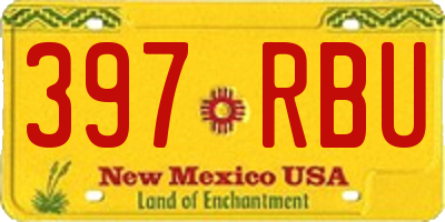 NM license plate 397RBU