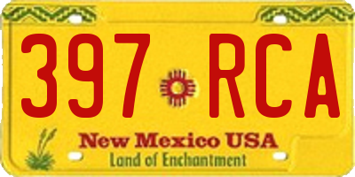 NM license plate 397RCA