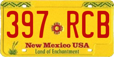 NM license plate 397RCB