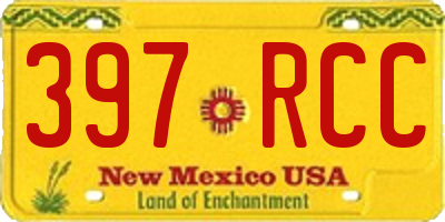 NM license plate 397RCC