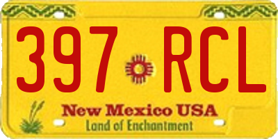 NM license plate 397RCL