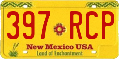 NM license plate 397RCP