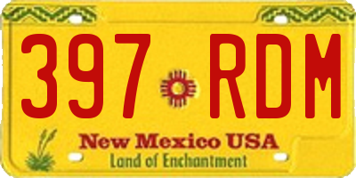 NM license plate 397RDM