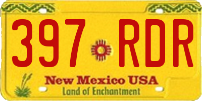 NM license plate 397RDR