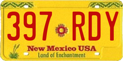 NM license plate 397RDY