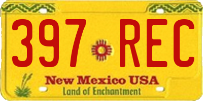NM license plate 397REC