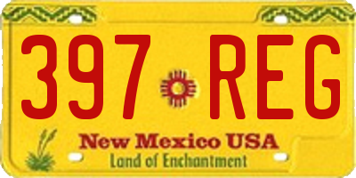 NM license plate 397REG