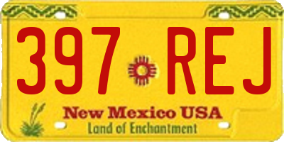 NM license plate 397REJ