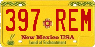NM license plate 397REM
