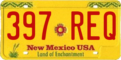 NM license plate 397REQ