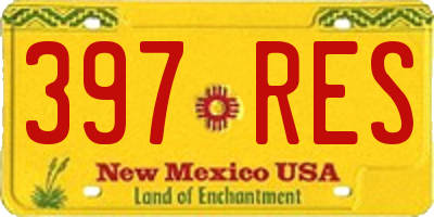 NM license plate 397RES