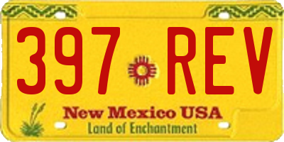 NM license plate 397REV