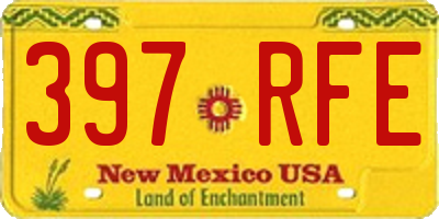 NM license plate 397RFE