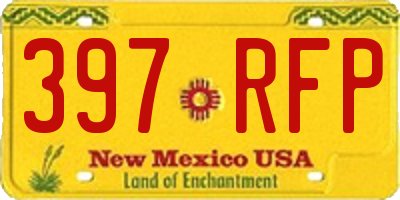 NM license plate 397RFP