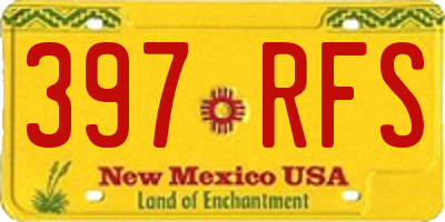 NM license plate 397RFS