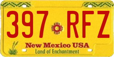NM license plate 397RFZ