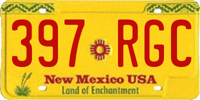 NM license plate 397RGC
