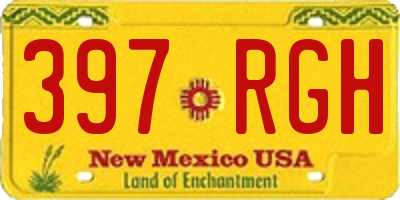 NM license plate 397RGH