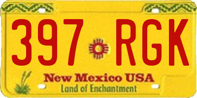 NM license plate 397RGK