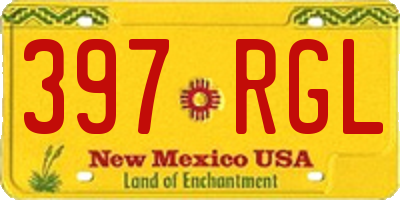 NM license plate 397RGL