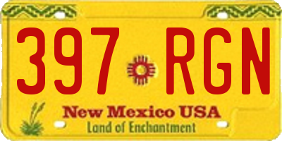 NM license plate 397RGN