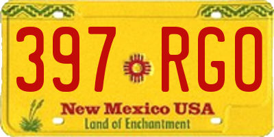NM license plate 397RGO