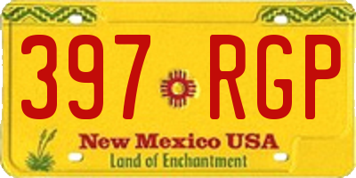 NM license plate 397RGP