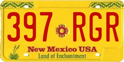 NM license plate 397RGR