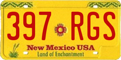NM license plate 397RGS