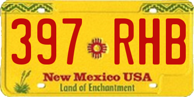 NM license plate 397RHB