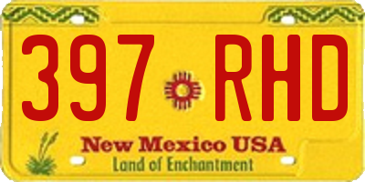 NM license plate 397RHD