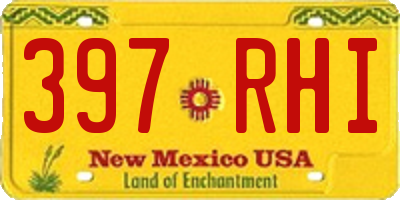 NM license plate 397RHI
