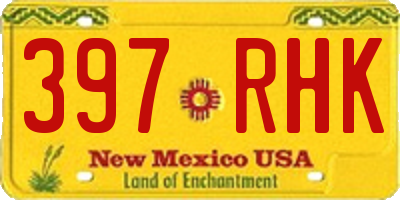 NM license plate 397RHK