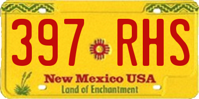 NM license plate 397RHS