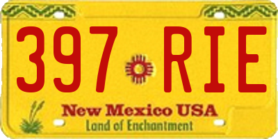 NM license plate 397RIE