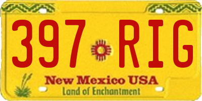 NM license plate 397RIG