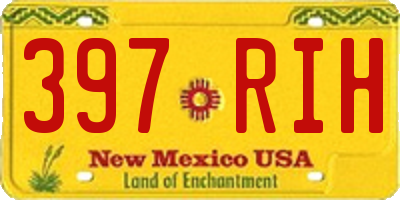 NM license plate 397RIH
