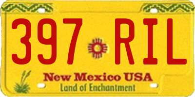 NM license plate 397RIL
