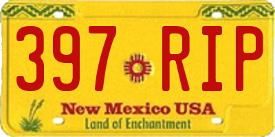 NM license plate 397RIP