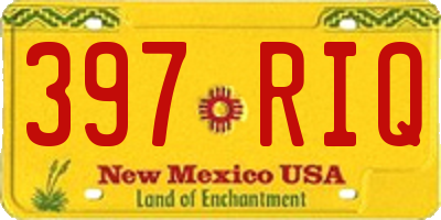 NM license plate 397RIQ
